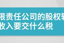 有限责任公司转让交什么税 