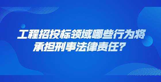 招投标刑事法律责任 